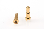 RUDDOG 4/5mm Dual Bullet Gold Plug Male - Dual Akkustecker - 2 Stk.
